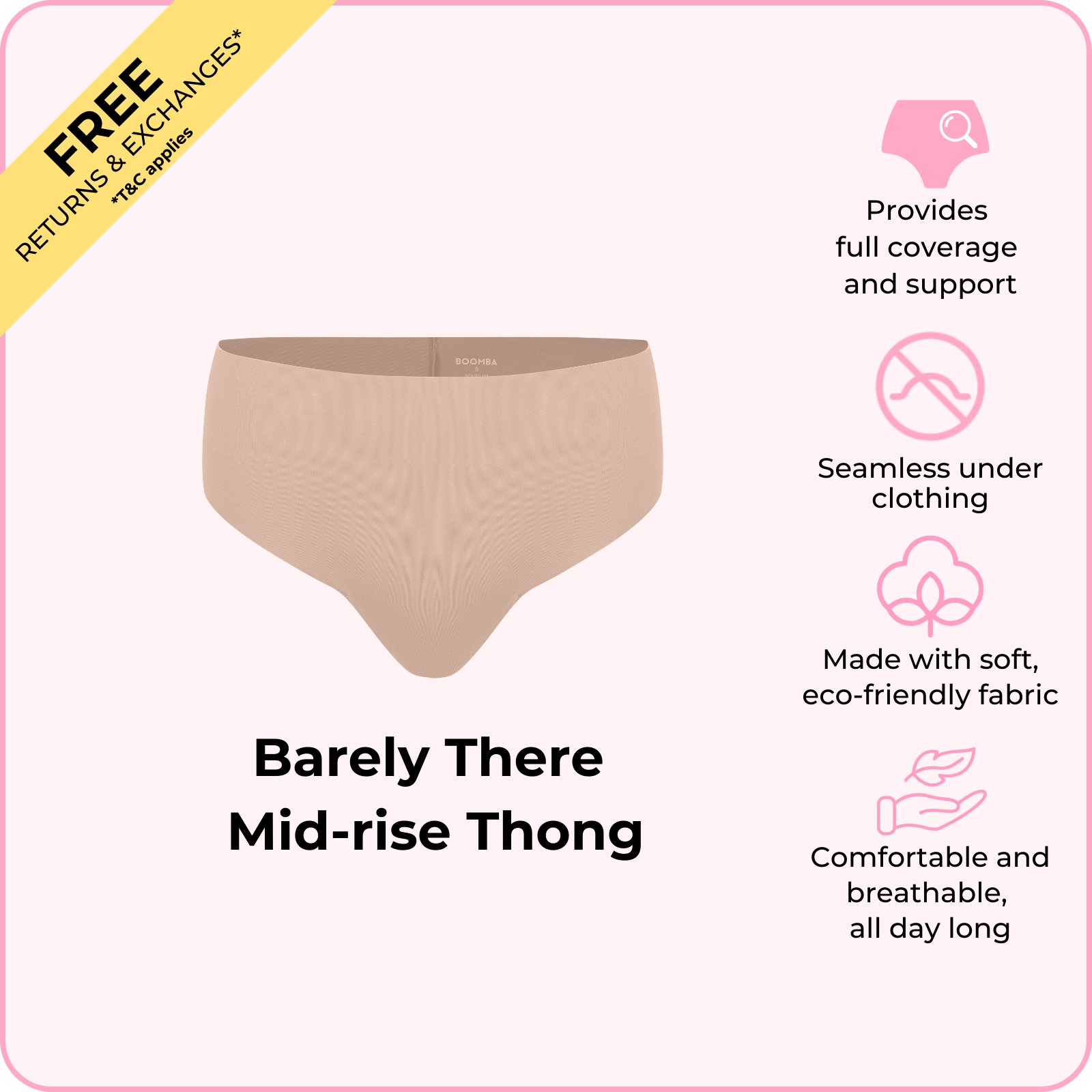 Barely There Mid-rise Thong