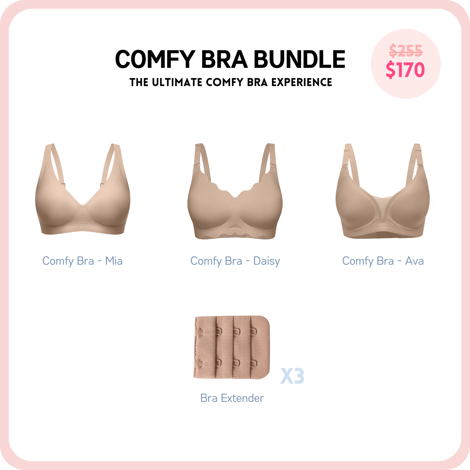 Comfy Bra Bundle (Pre-order now, ships Feb 24)