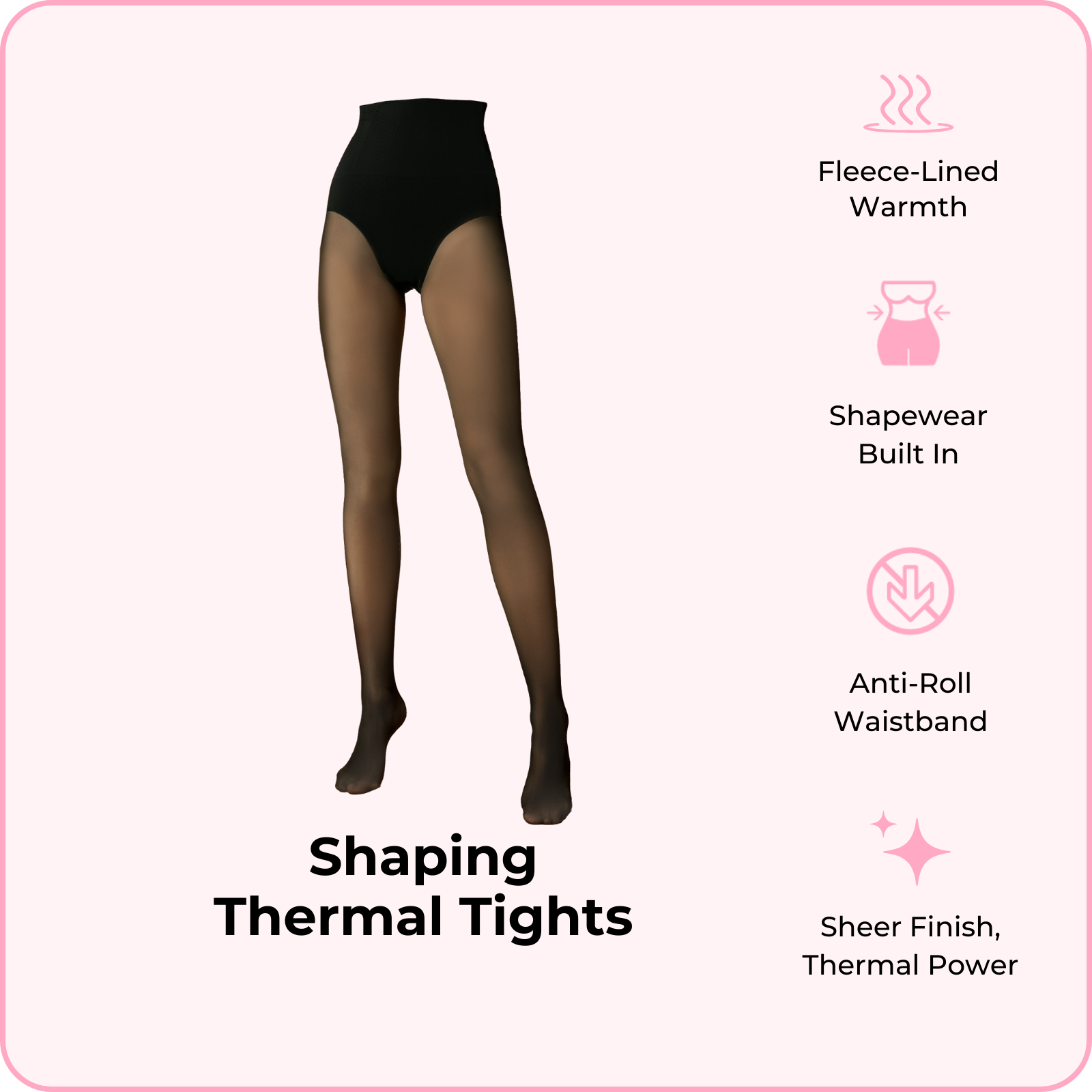 Shaping Thermal Tights - Fleece-Lined Shaping Tights with Anti
