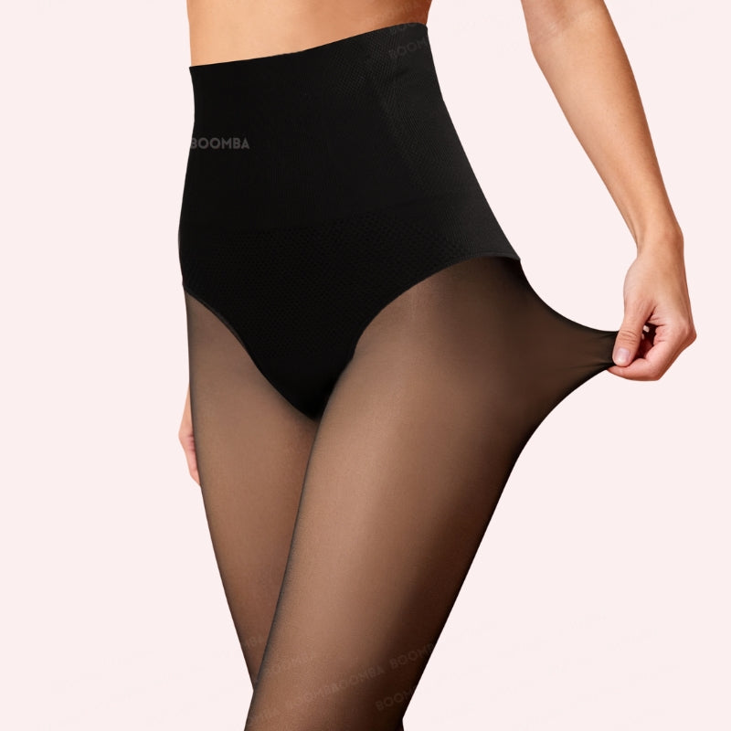 Shaping Thermal Tights - Fleece-Lined Shaping Tights with Anti