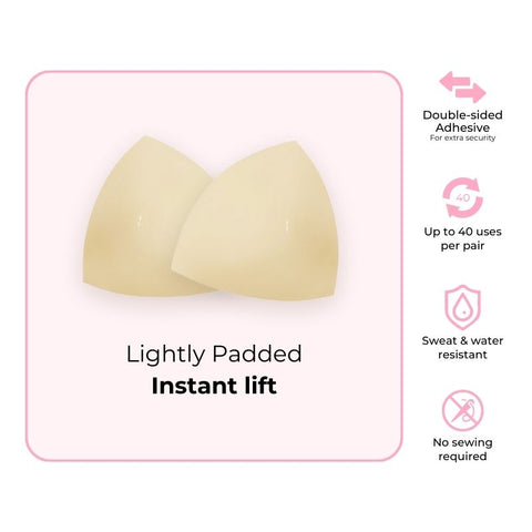  Double-Sided Sticky Bra Inserts - 2 Pairs Under